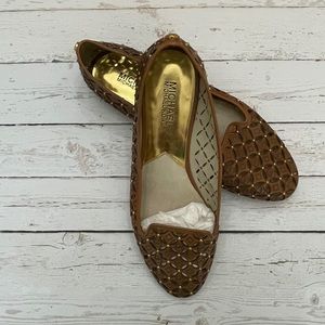 Michael Kors Gabriella Ballet Flats Brown Sz 8